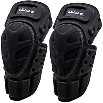 Webetop Motorcycle Knee Pads Adult 1 Pair High-Impact Shield-Resistance Flexible Breathable Adjustable Aramid Fiber +EVA Motocross MTB Shin Guards for Riding Cycling Skating