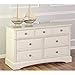 Evolur  Double - Drawers Dresser  in Antique White