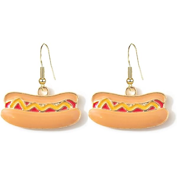 thumbnail image 2 of French Fries Mcd Fries Resin Handmade Drop & Dangle Earrings, Summer... 2 of 11
