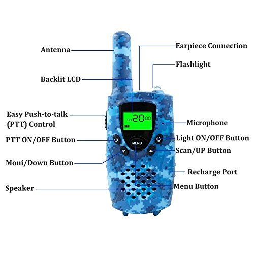 2 Talkies+FAYOGOO+Channel+Rechargeable+Batteries