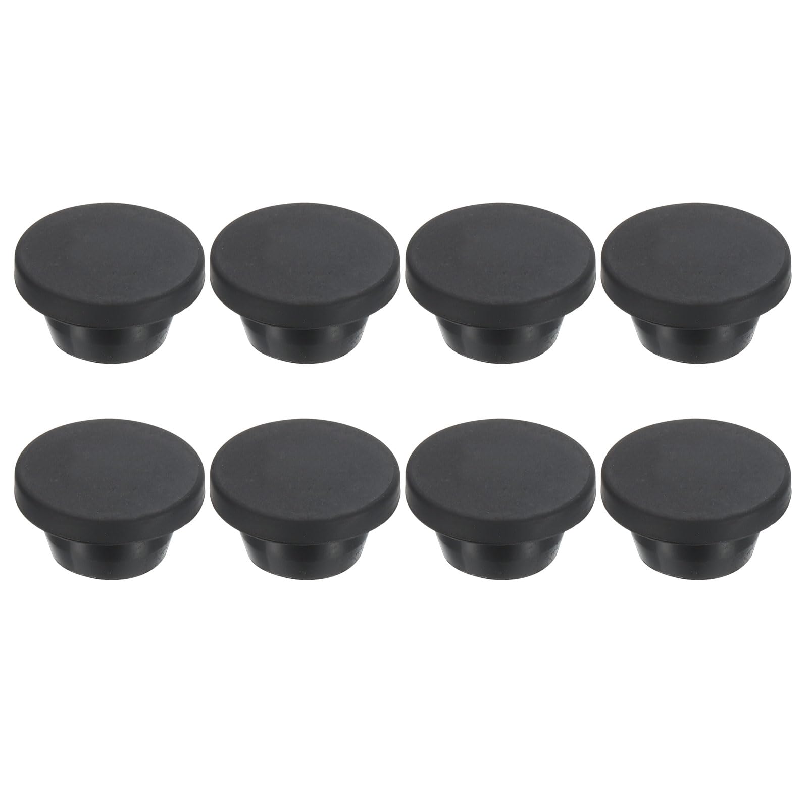 PATIKIL 19mm Diameter Rubber Hole Plugs, 8 Pcs Silicone Rubber Round Hole Stoppers for 18mm Hole, Black