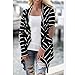 Sunward New Spring Drape Front Kimono Cardigan Coat Jacket Cover up Blouse Tops (L, Black stripe)