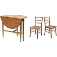 Winsome Wood Hannah Dining Table and Benjamin Seating Set (2 Chairs)