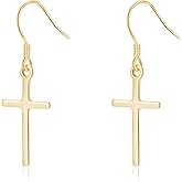 SLUYNZ 925 Sterling Silver Cross Dangle Earrings for Women Teens Cross Drop Earrings Dangle