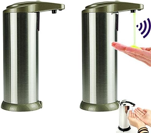 MyraBecTM 2-Pack Touchless Chrome Finish Soap Dispenser for Kitchen &amp; Bath