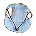 Happy Hours - Small Pet Dog Cat Baseball Visor Sports Hat Cap Puppy Summer Baseball Outdoor Ear Holes Sunbonnet Outfit Elastic Leather Neck Strap 6 Colors 2 (Stripes, Size S)