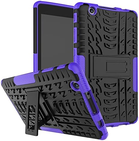 LG G Pad X 8.0 Case, KMISS Hybrid Heavy Duty Armor Protection Cover [Shockproof] [Anti-Scratch] [Built-In Kickstand] Skin Case For LG G Pad X 8.0 / LG G Pad 3 8.0'' (2016 Release) (Purple)