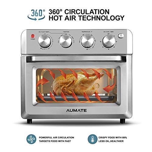 AUMATE Countertop Convection Oven, 7in1 Toaster Oven Air Fryer Combo