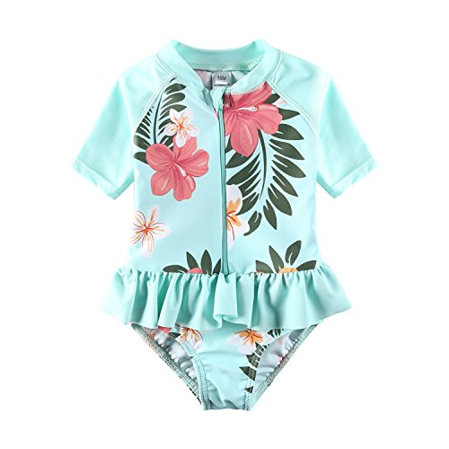 Vivafun Baby Girl Sun Protective Swimwear Infant Toddler Rash Guard