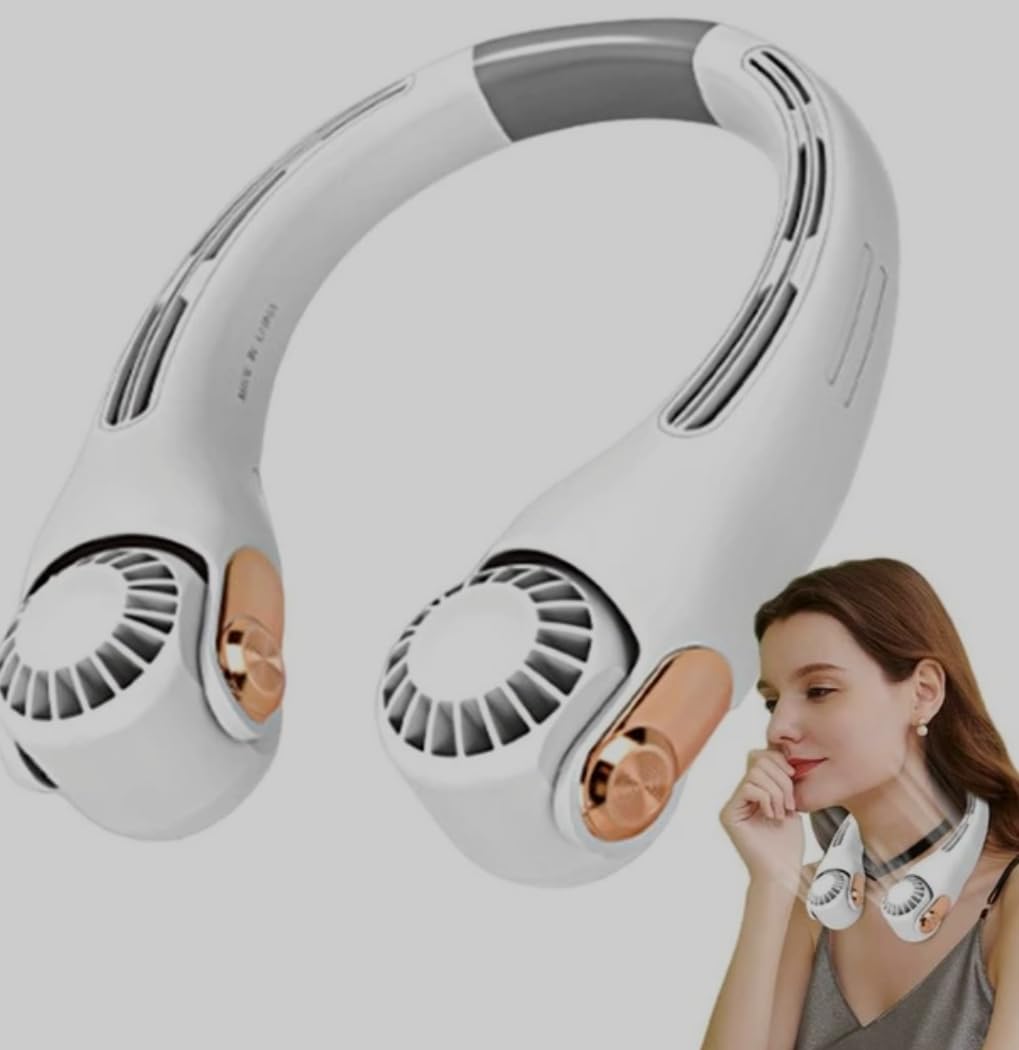 YZYOE Rechargeable Multifunctional Portable Neck Fan, Three Speed Fan for Work and Life, A Lightweight and Portable New Fan with Adjustable Air Inlet and Outlet.