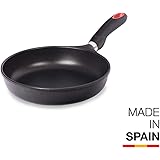 Valira Black - Sartén Premium de 24 cm hecha en España, aluminio fundido con antiadherente