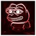 Such Wow! 3D LED Pepe the Frog Meme Desk Table Bedroom Night Light Lamp - Touch/Remote Controlled, 7 Different Colors, 8.5
