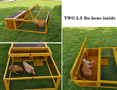 ROCKEVER Tortoise House Habitat Large Wood with Run, Wooden Small Animal Hutch Outdoor for Rabbits Chicks Guinea Pigs Metal Wire Playpen