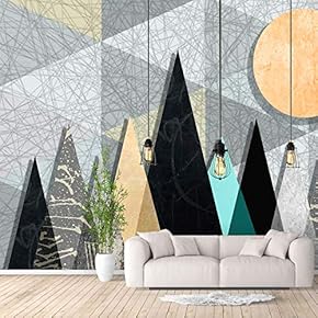 Wall Murals for Bedroom Abstract Geometric Theme Removable Wallpaper Peel and Stick Wall Stickers - 66x96 inches