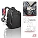 all4way Business Laptop Backpack Swiss Design USB Quick Charge for Men Women Raincover (15, Black)