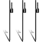 Shimeyao 3 Pcs 20 Inch Feather Flag Spike Heavy Duty Ground Stake Flag Pole Holder with Sleeve Bearing Fit 0.66 Inch Inner Diameter Poles for Outdoor Swooper Flutter Banner Garden Lawn Base