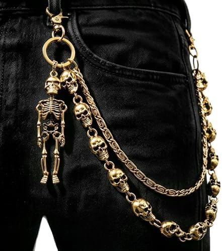 Amazon.com: PINKPIN Wallet Chain Biker Punk Bullet Key Chains Hip