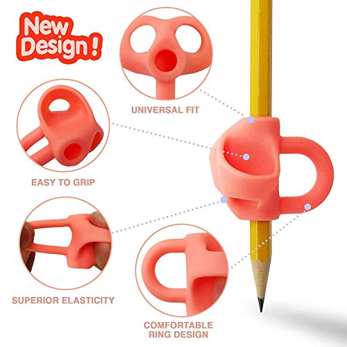 Pencil Grips, Pencil Grips for Kids Handwriting for Preschool 2018 Generation New Mechanical Pencil Grip Elephant Shape For Kids Preschoolers Children Adults Special Needs for Left or Right Hand (6PCS
