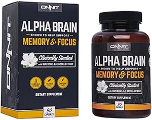 Onnit Alpha Brain (90ct): Nootropic Brain Booster Supplement For Memory, Focus, and Mental Clarity | With Bacopa, AC11, Huperzine A, L-Tyrosine, and Vitamin B6