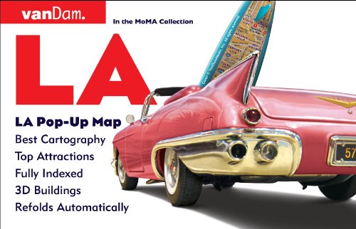 Download Pop-Up Los Angeles Map by VanDam - City Street Map of Los Angeles, California - Laminated folding pocket size city travel and subway map (Pop-Up Map)