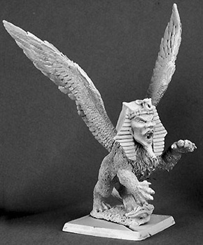 Reaper Miniatures Sphinx, Nefsokar Monster #14256 Nefsokar Unpainted D&D Mini by Reaper