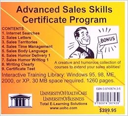 Advanced Sales Skills Certificate Program Daniel Farb
