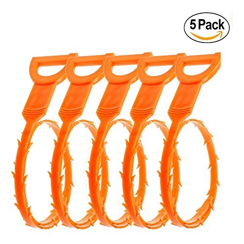 Drain Snake,5 Pack of Tencal 20'' Hair Drain Clog Remover Cleaning Tool and Drain Cleaner for Sink and Bathtub Toilet,Hook Catcher Unclogger and Auger Plumbing