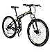 Eurobike Mountain Bike EURG7 21 Speed 27.5 Inches Spoke Wheel Dual Suspension Folding Bike Dual Disc Brake MTB Bicycle Army Greenthumb 1