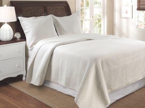 Greenland Home Vashon Quilt Set, Full/Queen (3 Piece), Ivory
