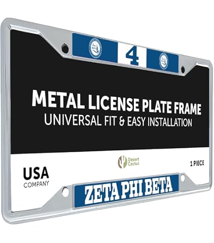 Amazon.com: Desert Cactus Zeta Phi Beta Zetas License Plate Frame