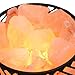 YYout Wide Round Style Himalayan Crystal Rock Salt Lamp Basket UL-Listed Cord and 15-Watt Light Bulb & Dimmable Switch