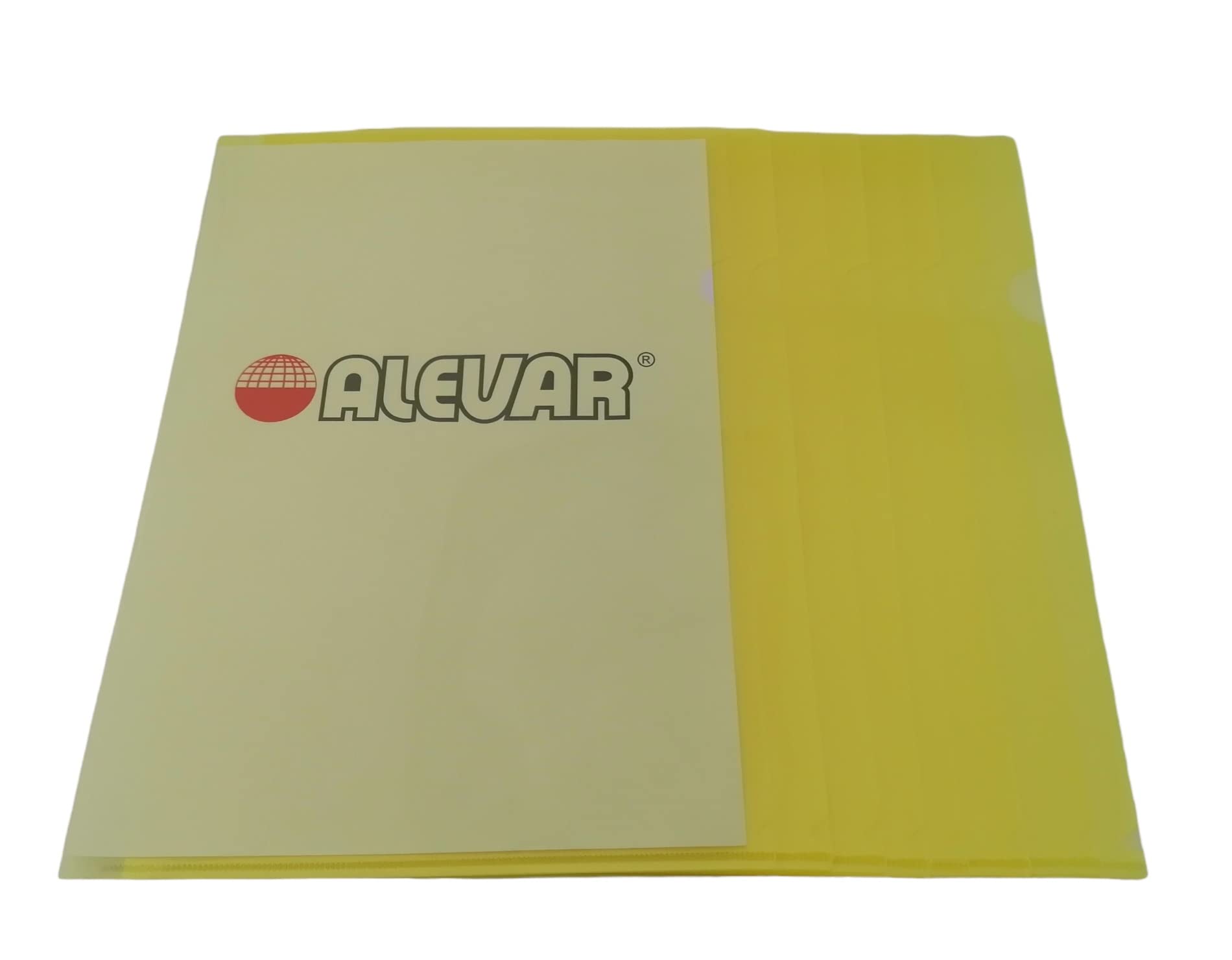 L Folders Size A4, Smooth Finish, Transparent Yellow, Pack of 12