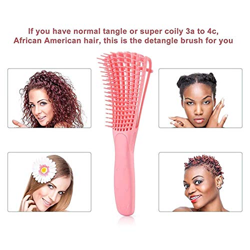 Detangling Brush, Curved Hair Brushes for Women Afro America 3a to 4c