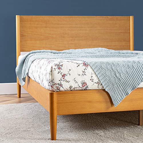 ZINUS Allen Mid Century Wood Platform Bed Frame, Solid Wood Foundation, Wood Slat Support, No