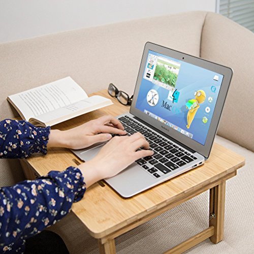 HBlife Bamboo Adjustable Lapdesk Foldable Laptop Stand Desk Breakfast Serving Bed Tray Tablet With Drawer
