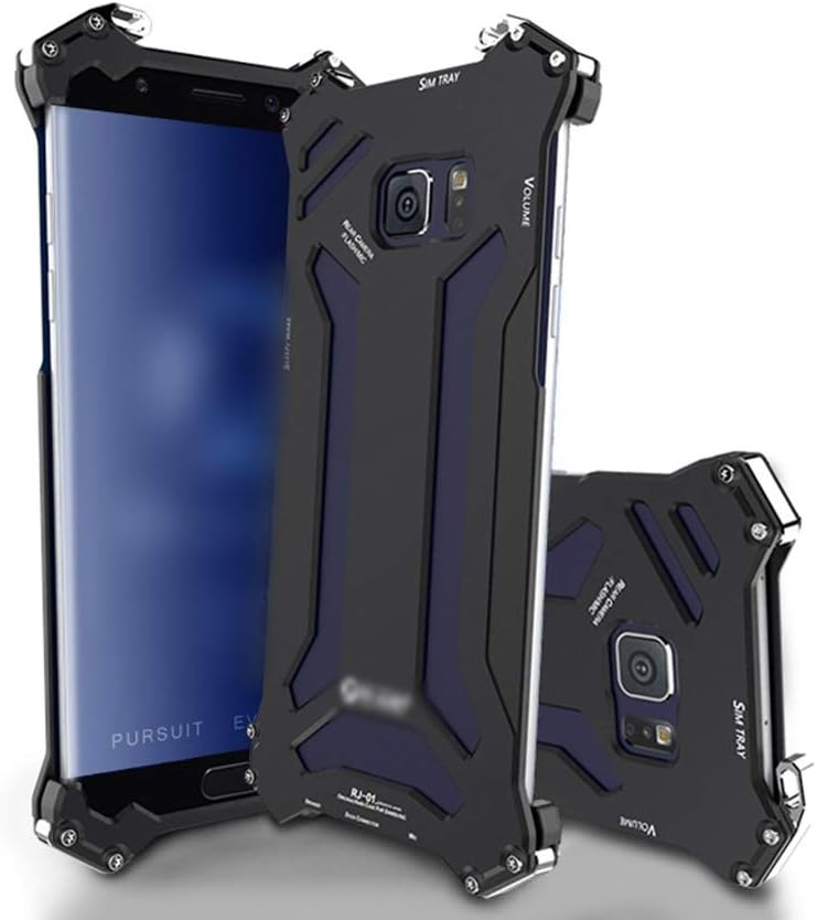 Hexiaoyi Metal Phone Case Mobile Phone Accessories Metal Frame Mobile Shell Drop Mobile Phone Case for Samsung Note FE (Color : Black, Edition : Note FE)