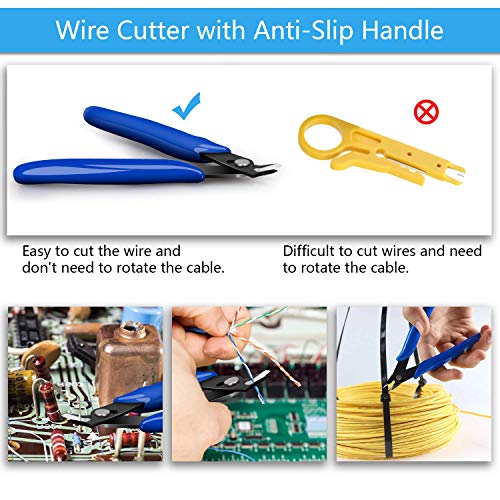 LDK Electric Soldering Iron Kit 60W Adjustable Temperature Welding Tools with 5pcs Different Tips, Desoldering Pump, Solder Wire, 8-in-1 Screwdrivers, Wire Cutter, Tweezers, Stand and Carry Bag