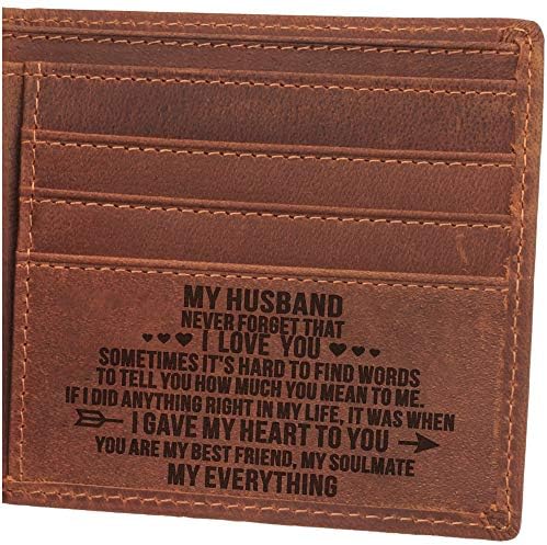 Engraved Men's Wallet Personalized Leather Wallet for men, Custom