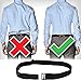 Milylove Mens Shirt Stay Black Tuck It Belt Non-slip Wrinkle Bandage Super Belt for Formal and Professional Attire