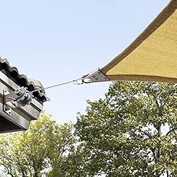 Amgo 20' x 20' x 20' Beige Triangle Super Ring Sun