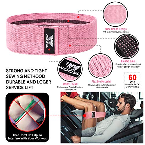 WOOSL-Resistance-Bands-for-Legs-and-ButtExercise-Bands-Hip-Bands-Wide-Booty-Bands-Workout-Bands-Sports-Fitness-Bands-Stretch-Resistance-Loops-Band-Anti-Slip-Elastic-2019-Upgrade
