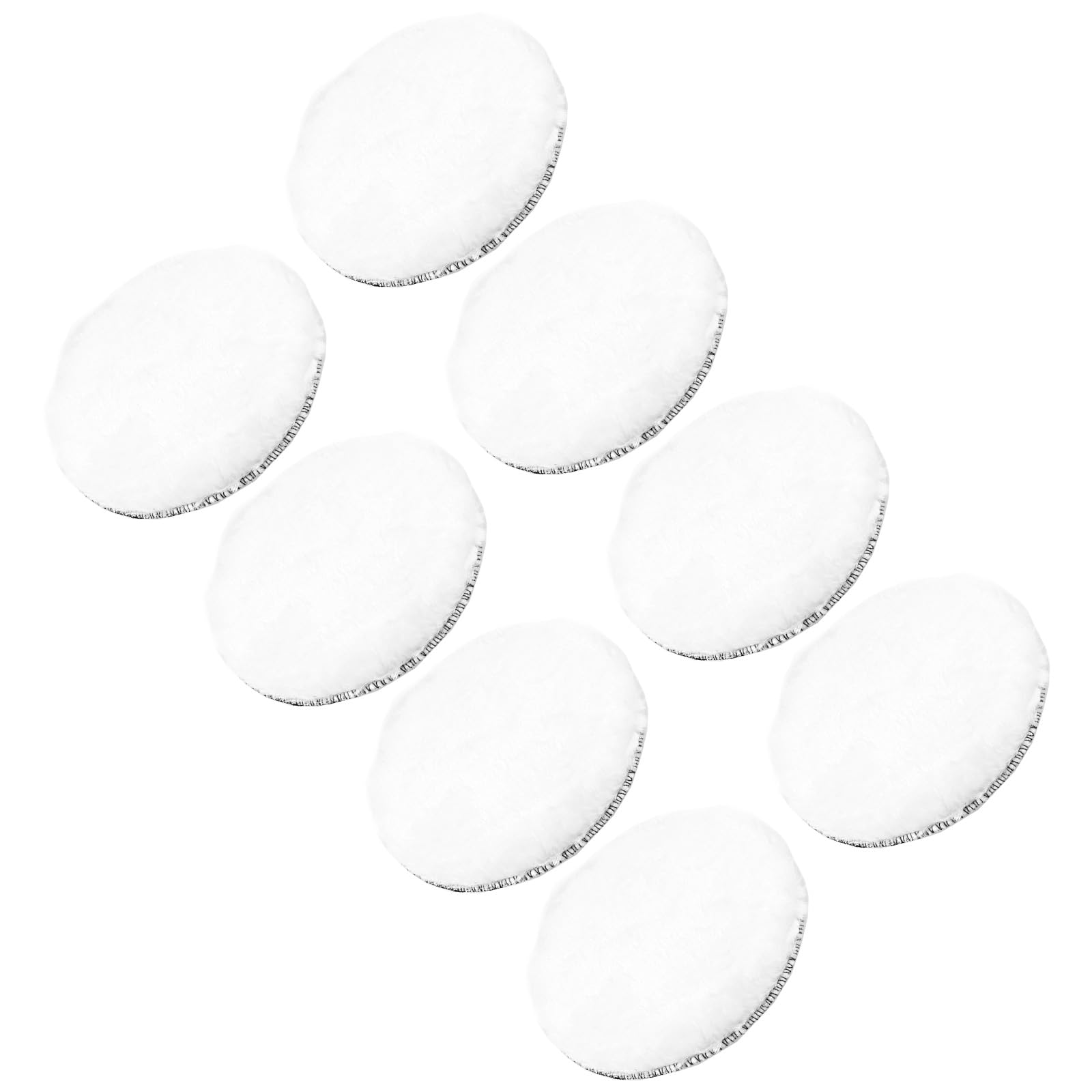 CoCud Wool Polishing Pad, 6" Diameter, Wool Hook and Loop Backing Buffing Pad - (Applications: for Cars, Glass, Wood Products), 8-Pieces