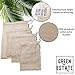 Green Estate Reusable Beeswax Wrap and Mesh Produce Bag Bundle - 4 Pack Food Storage Wrap + 4 Mesh Produce Storage Bags - Eco-Friendly, Plastic Free, Sustainable (Tropical Leaves)