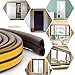 SavinaFoam Weather Stripping Anti-Collision for Doors and Windows 52 Ft Long Self Adhesive 4 Seals - Soundproofing Door Seal, Air Conditioner Seal - D Type – Brown