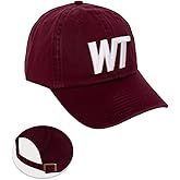 Desert Cactus West Texas A&M University Baseball Hat WTAMU Buffaloes Buffs Brimmed Embroidered Cap Adjustable Cloth Strap Adult (Style A) Maroon
