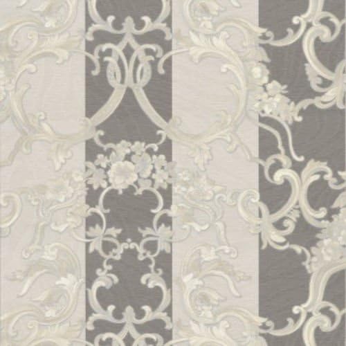 rc Roberto Cavalli 5フローラルストライプグレーチャコール壁紙