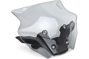 CHAOOUYUE Motorcycle Accessories Touring Sports Windscreen Windshield Bracket Wind Deflectors Fits for Yamaha MT09 2024 (Smoky)