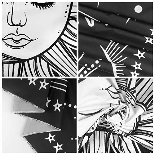 Sun and Moon Tapestry Wall Tapestry Black Tapestry Wall Hanging for Wall Art and Home Decor for Bedroom, Living Room, College Room Décor (51.2\