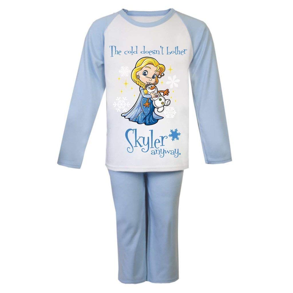Personalised Elsa Frozen Children's Pyjama Set Frozen Kids PJ's