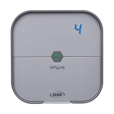 Orbit 57915 B-hyve Smart 4-Zone Indoor-Mount Sprinkler Controller, Compatible with Alexa
